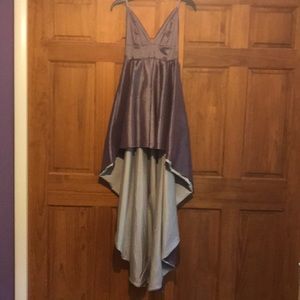 Purple homecoming/prom high-low dress